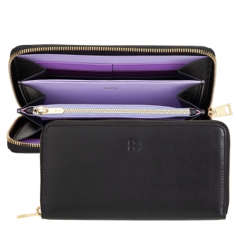 Итальянское большое цветное кожаное портмоне на круговой молнии DuDu серии Mauritius