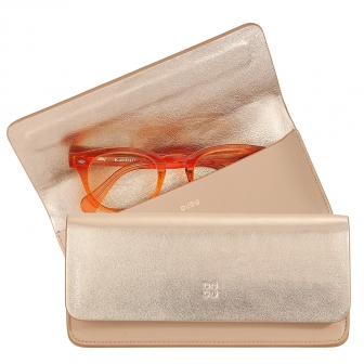 Итальянский кожаный футляр для очков DuDu серии Calais