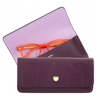 Итальянский кожаный футляр для очков DuDu серии Calais