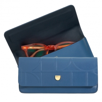 Итальянский кожаный футляр для очков DuDu серии Calais