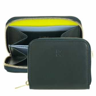 Итальянский кожаный кошелек для пластиковых карт на молнии DuDu серии Hokkaido