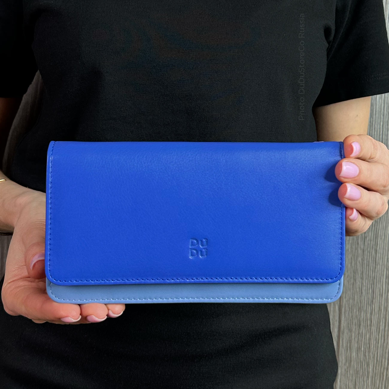 Большое, стильное, вместительное кожаное портмоне DuDu серии Canarie