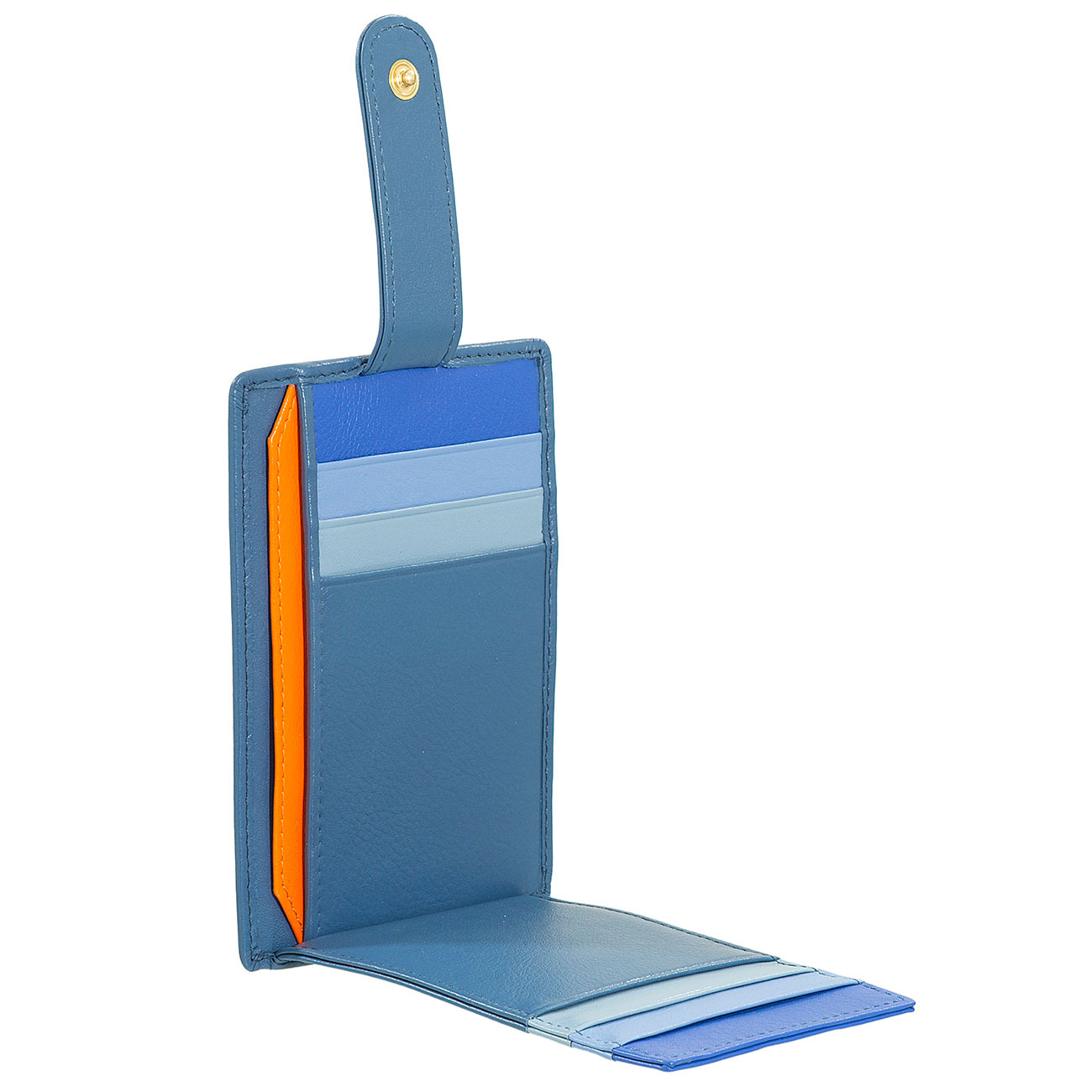 Итальянский цветной кожаный кардхолдер DuDu серии Timor