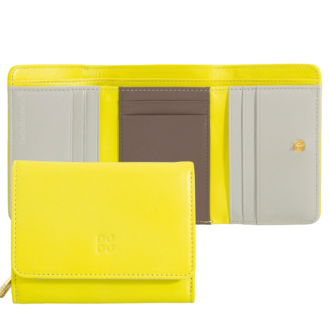 Итальянский цветной кожаный кошелек DuDu серии Pemba