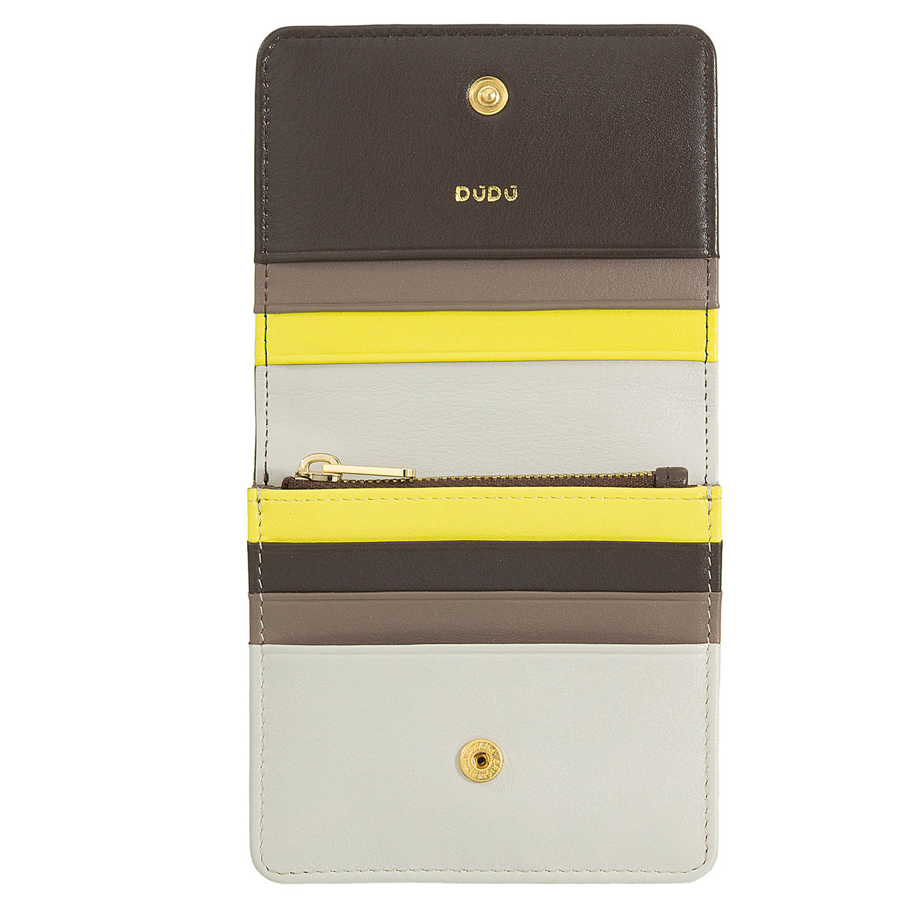 Итальянский цветной кожаный кошелек DuDu серии Flores