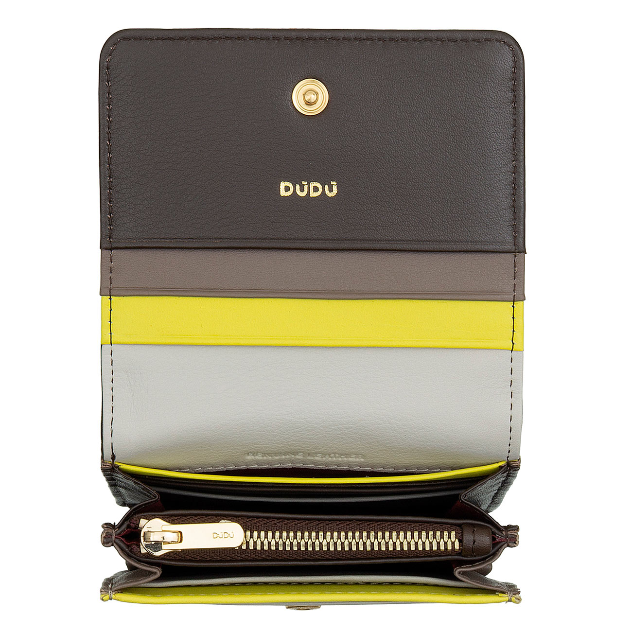 Итальянский цветной кожаный кошелек DuDu серии Flores