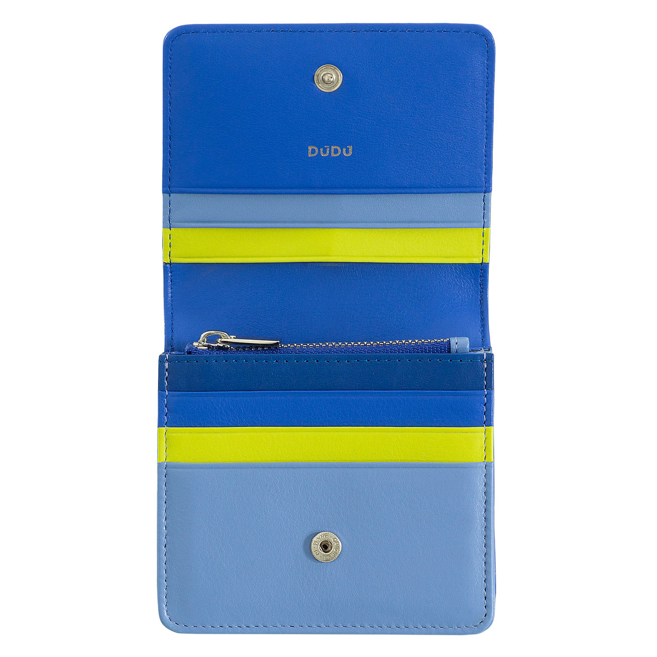 Маленький цветной кожаный итальянский кошелек DuDu серии Flores