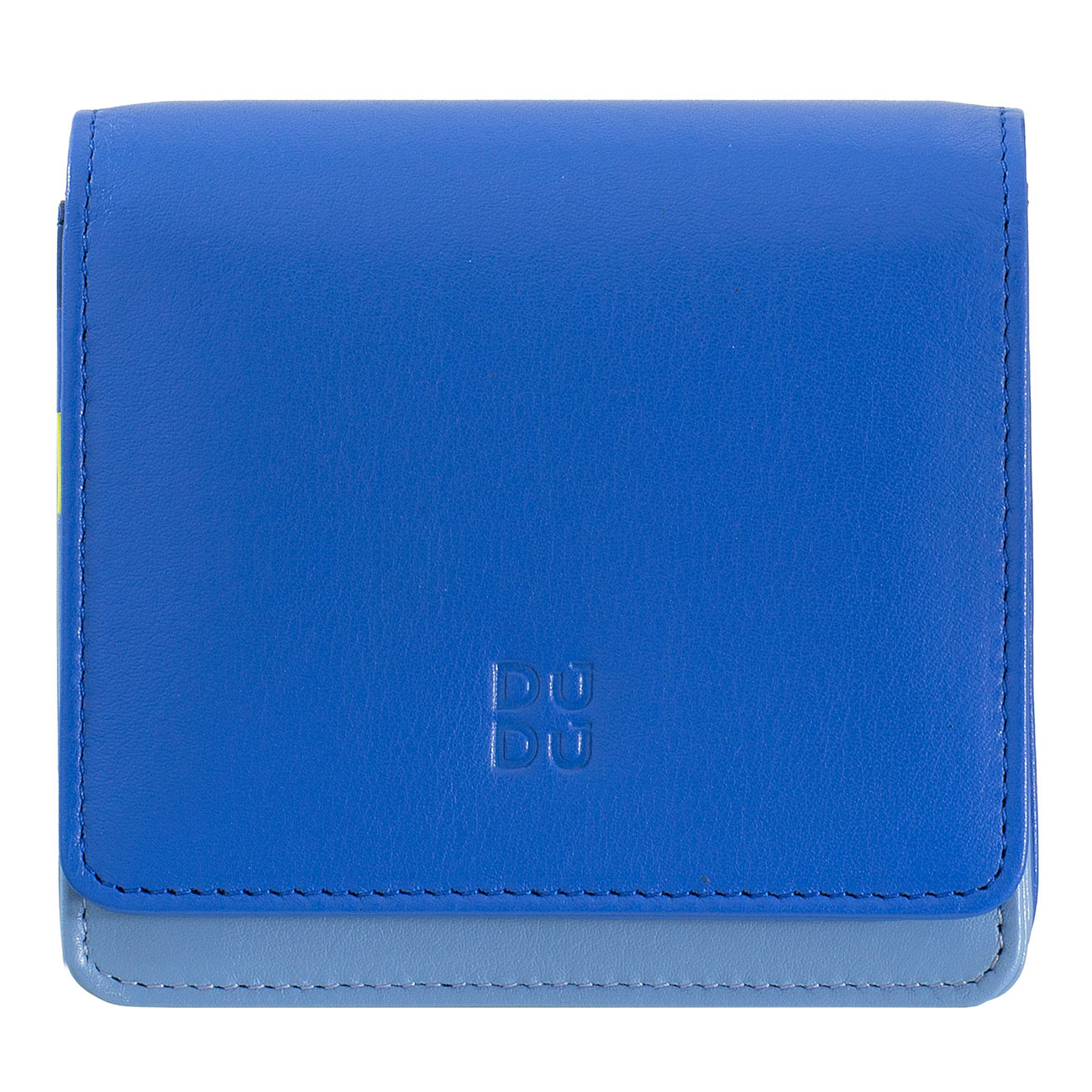 Маленький цветной кожаный итальянский кошелек DuDu серии Flores