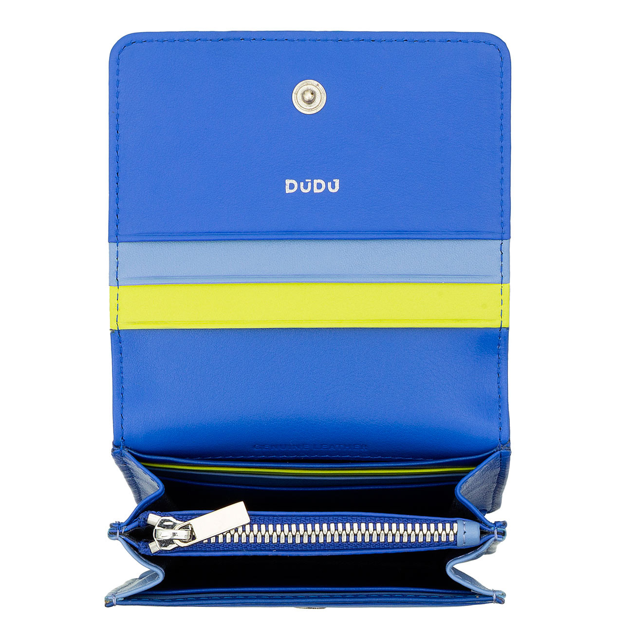 Маленький цветной кожаный итальянский кошелек DuDu серии Flores