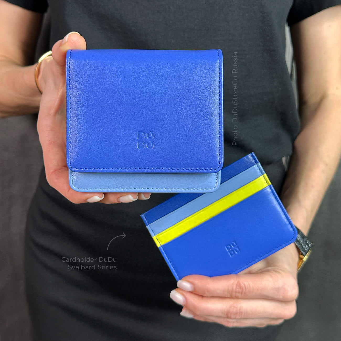 Итальянский цветной кожаный кошелек DuDu серии Flores