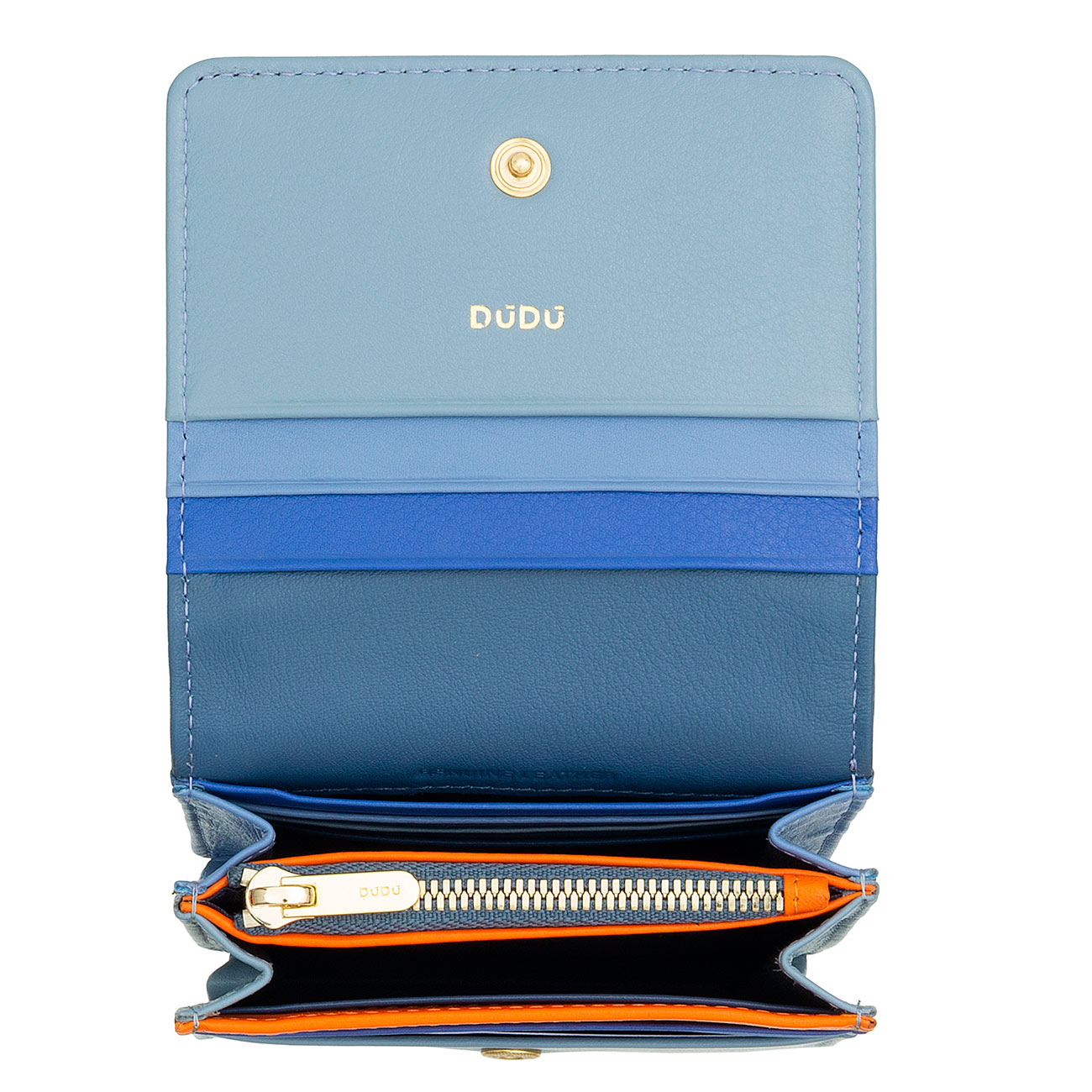 Итальянский цветной кожаный кошелек DuDu серии Flores 