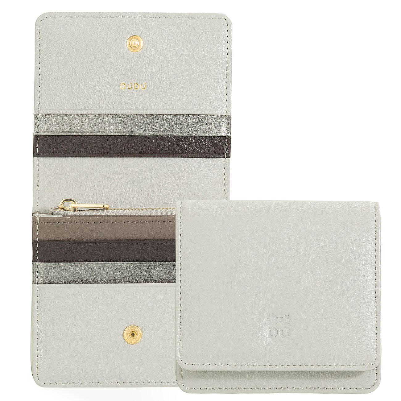 Итальянский цветной кожаный кошелек DuDu серии Flores 