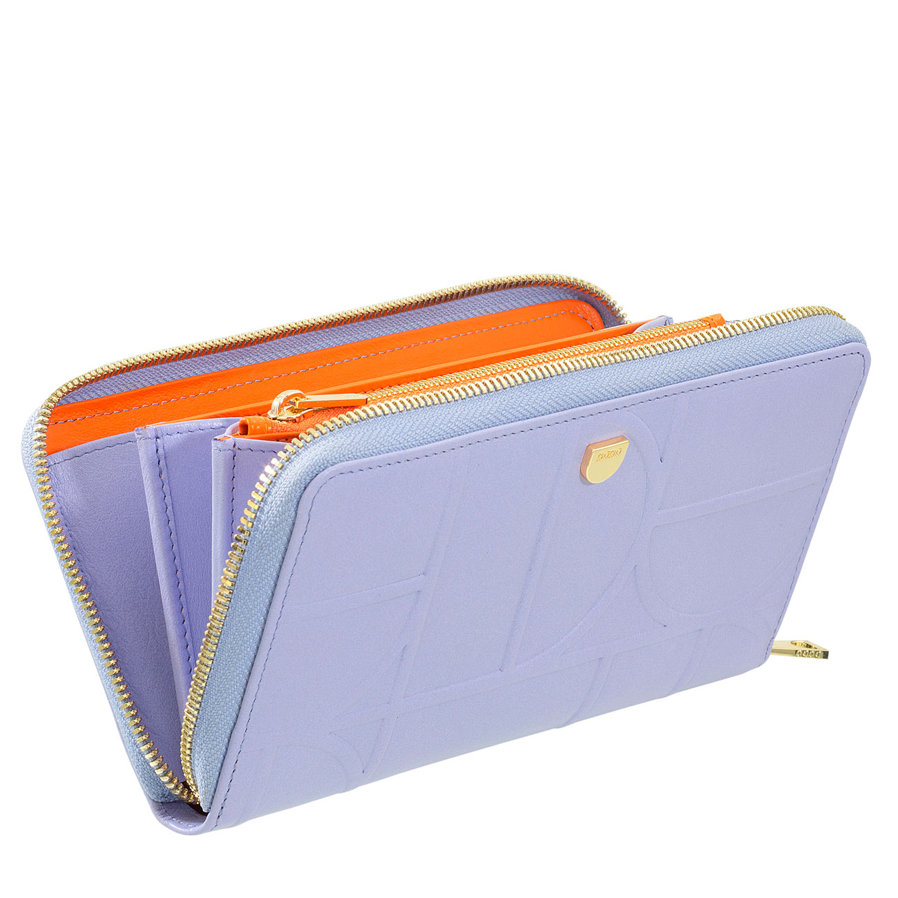 Большое цветное кожаное портмоне на круговой молнии серии Mauritius