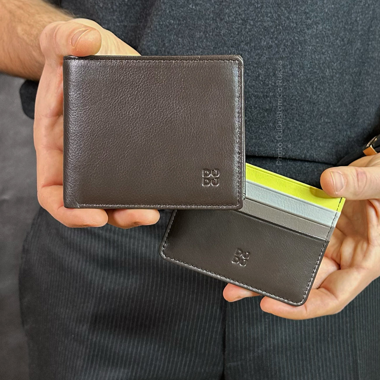 Итальянский мужской кожаный кошелёк DuDu серии Tullio