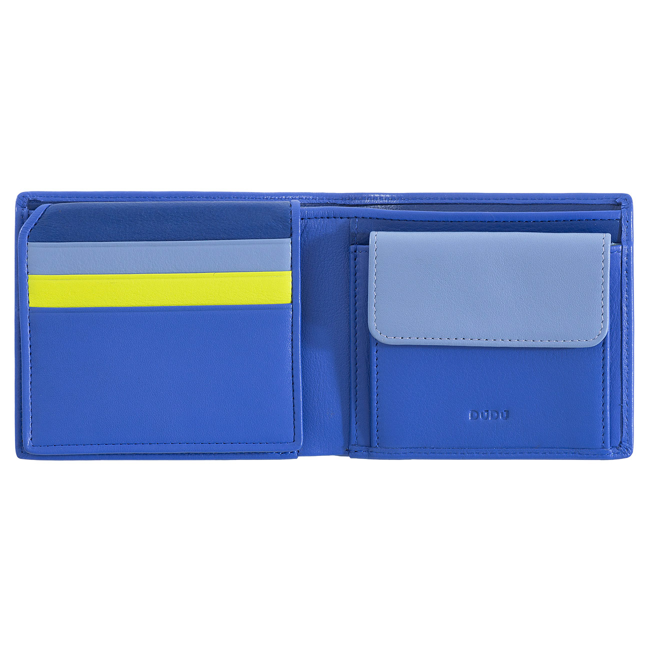 Цветной итальянский кожаный кошелек DuDu серии Tullio