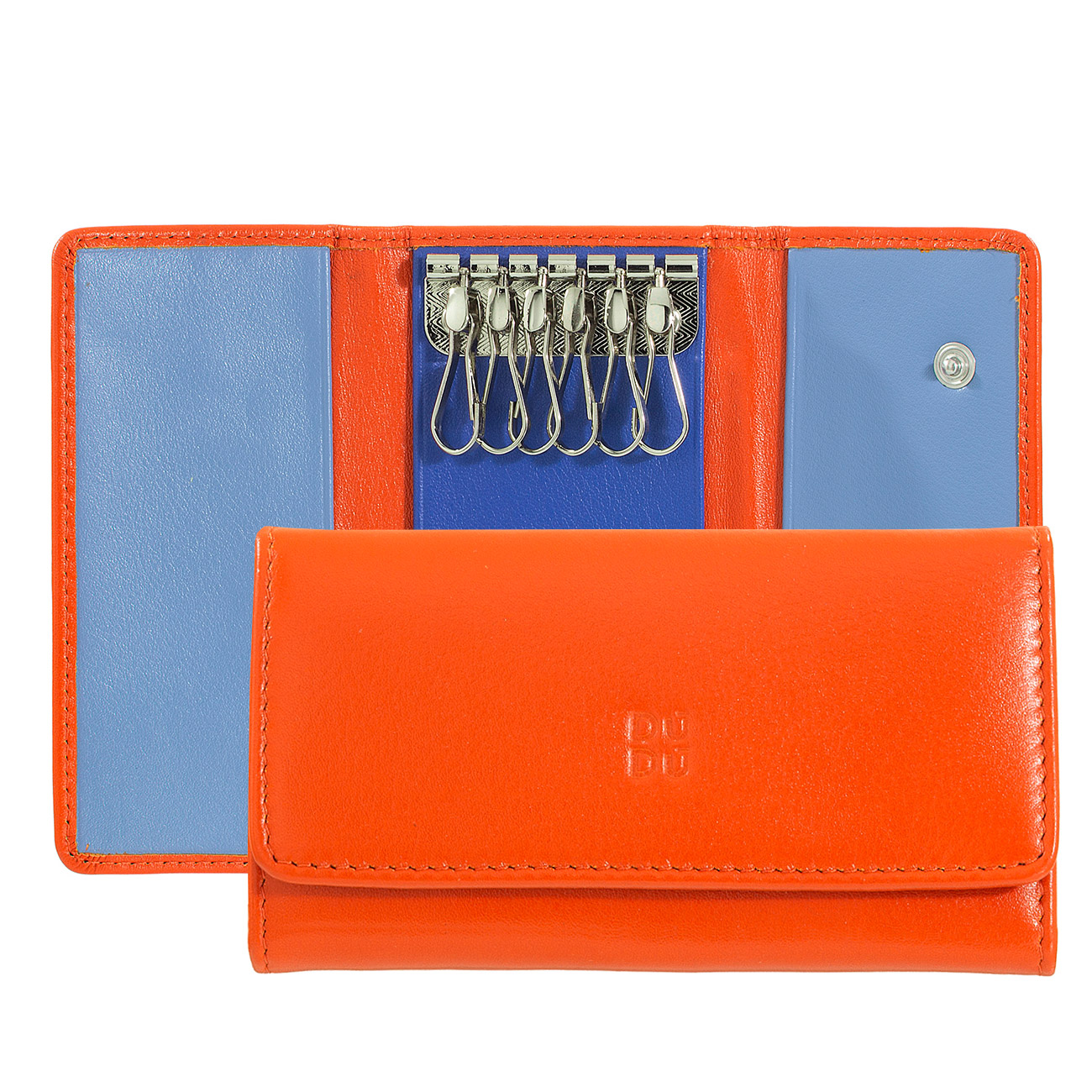 Итальянская цветная кожаная ключница DuDu серии Tahiti 