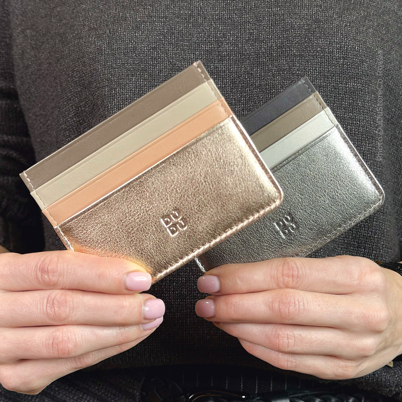 Цветной кожаный кардхолдер унисекс DuDu серии Svalbard