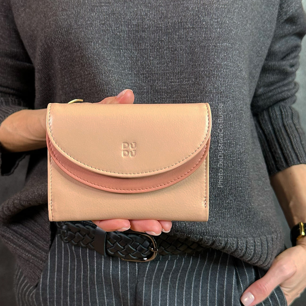 Итальянский цветной кожаный кошелек DuDu серии Galapagos