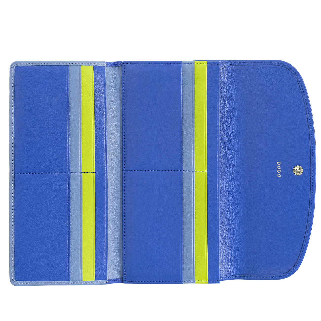 Большой кожаный кошелек портмоне итальянский цветной DuDu серии Antibes