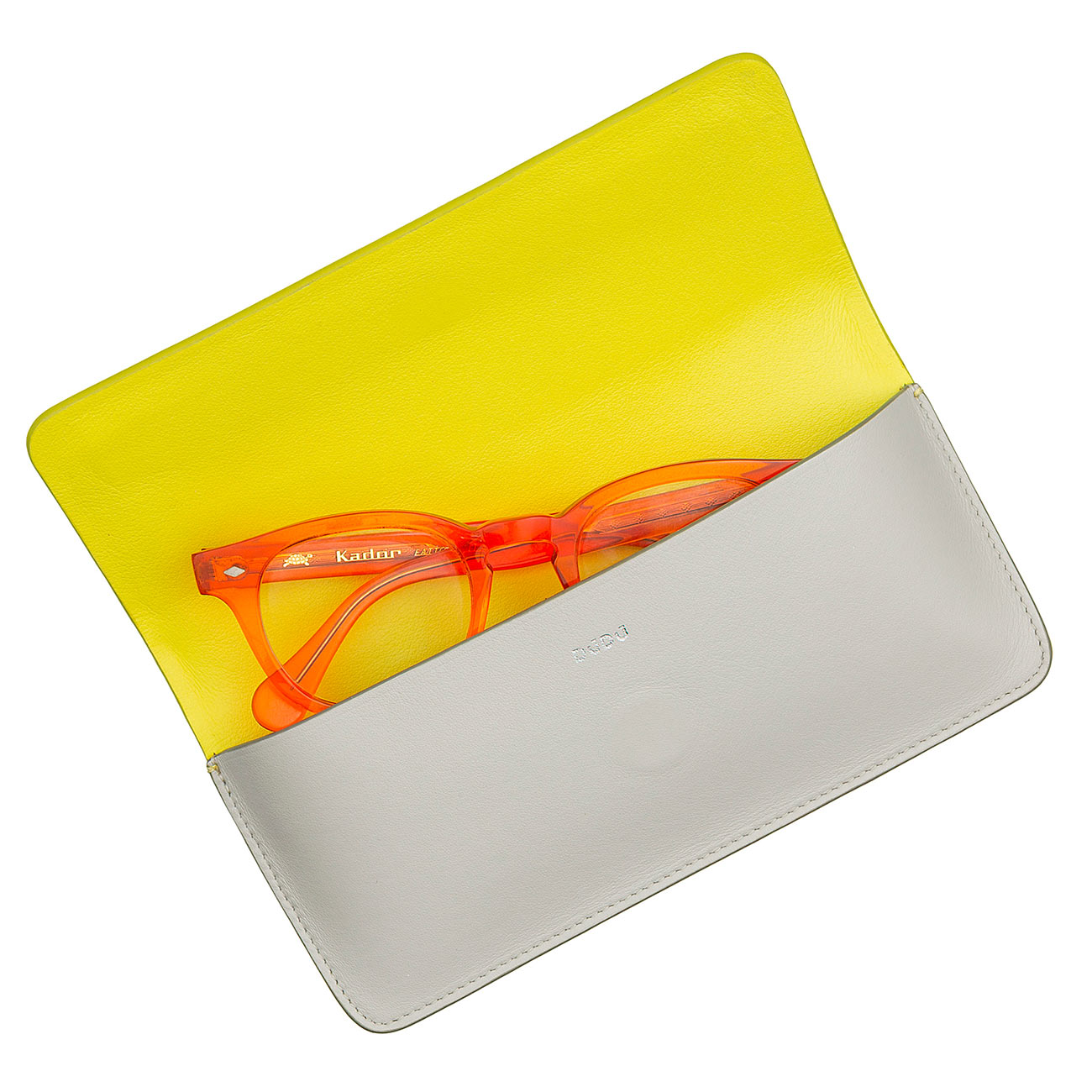 Итальянский кожаный футляр для очков DuDu серии Calais