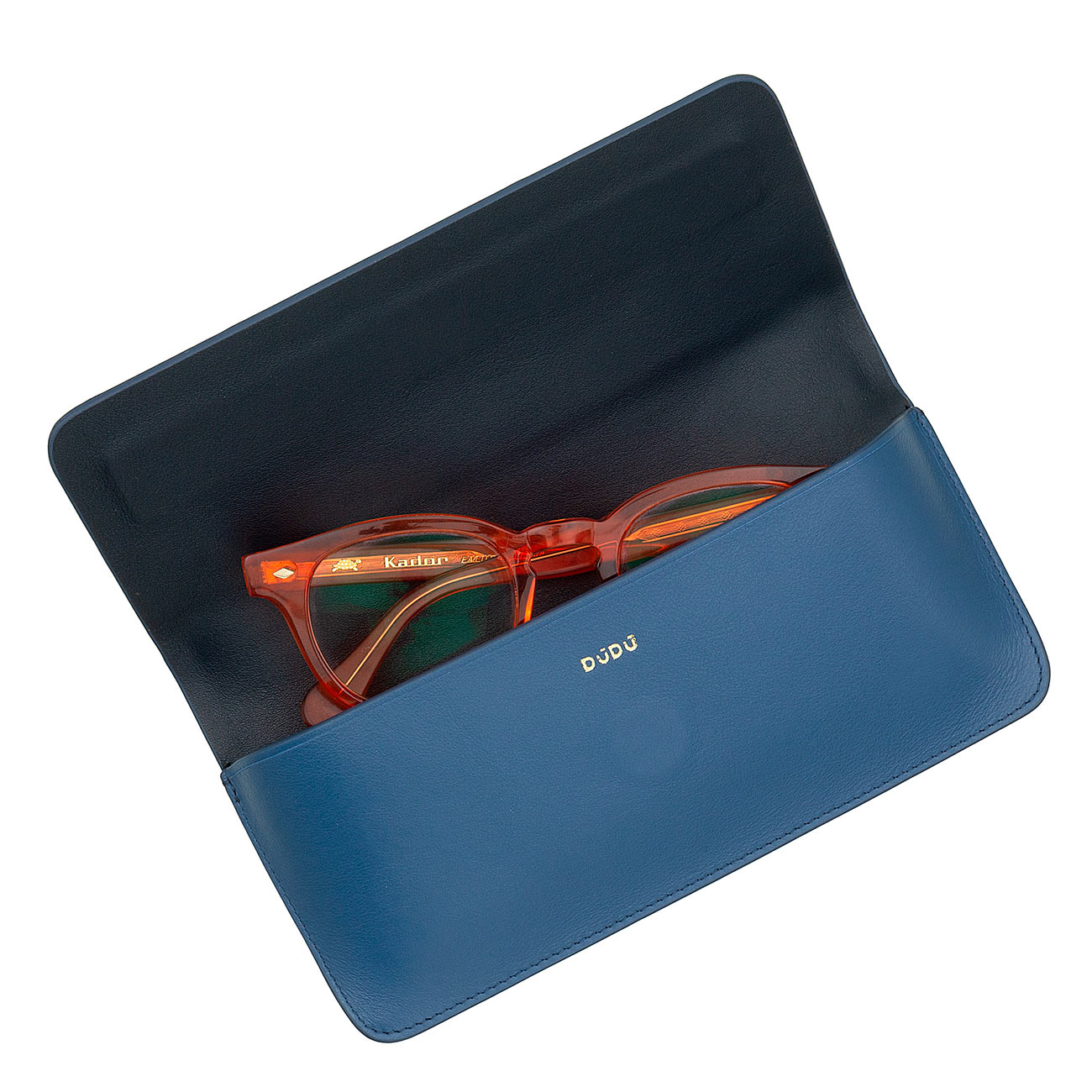Итальянский кожаный футляр для очков DuDu серии Calais