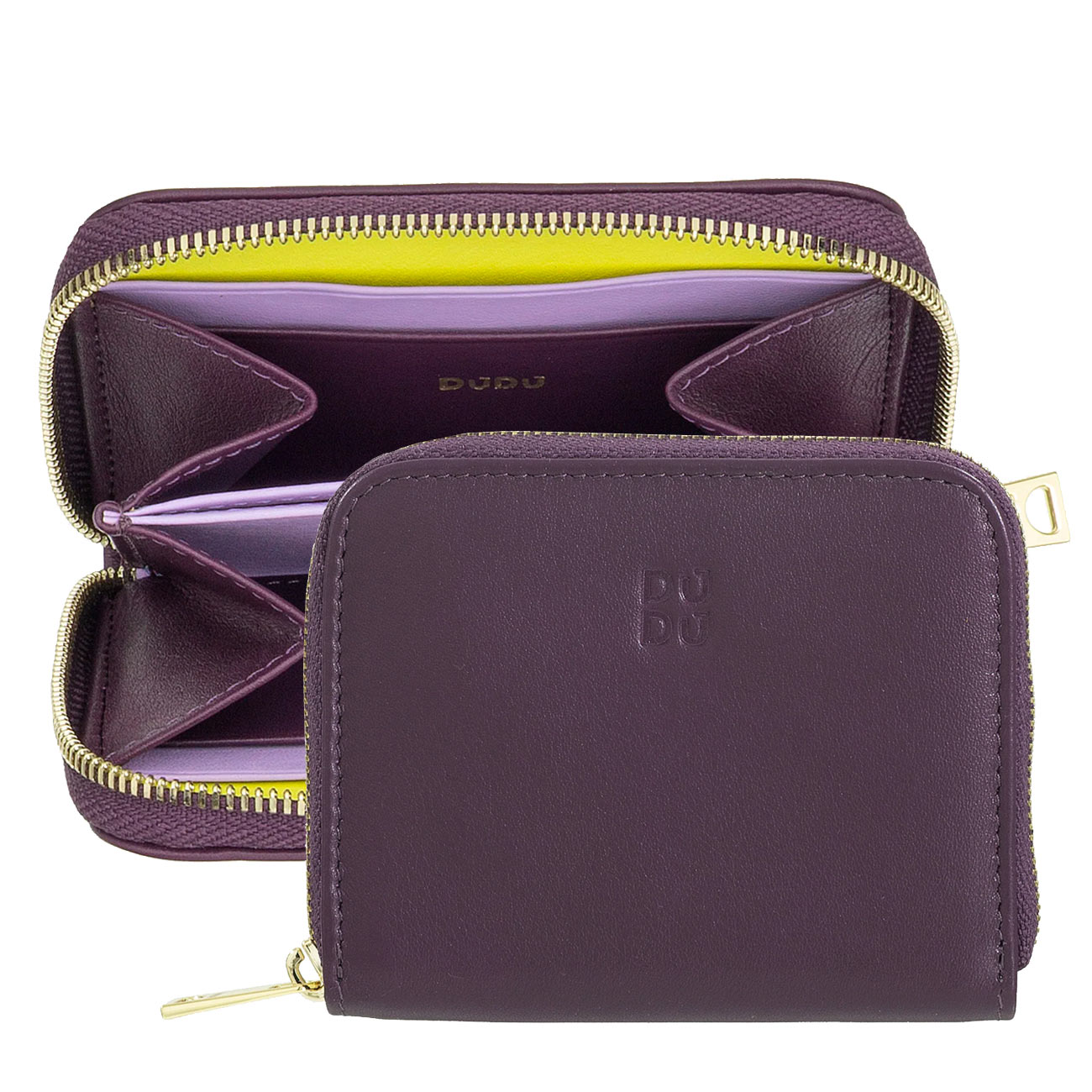 Итальянский кожаный кошелек для пластиковых карт на молнии DuDu серии Hokkaido