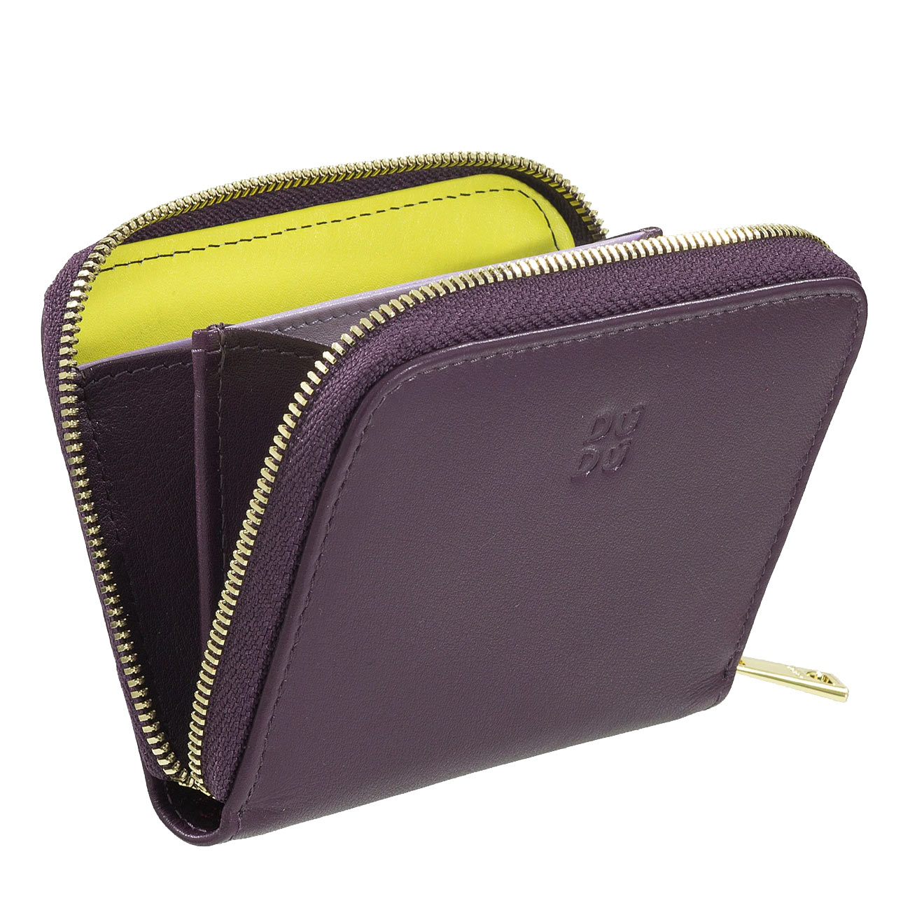 Итальянский кожаный кошелек для пластиковых карт на молнии DuDu серии Hokkaido