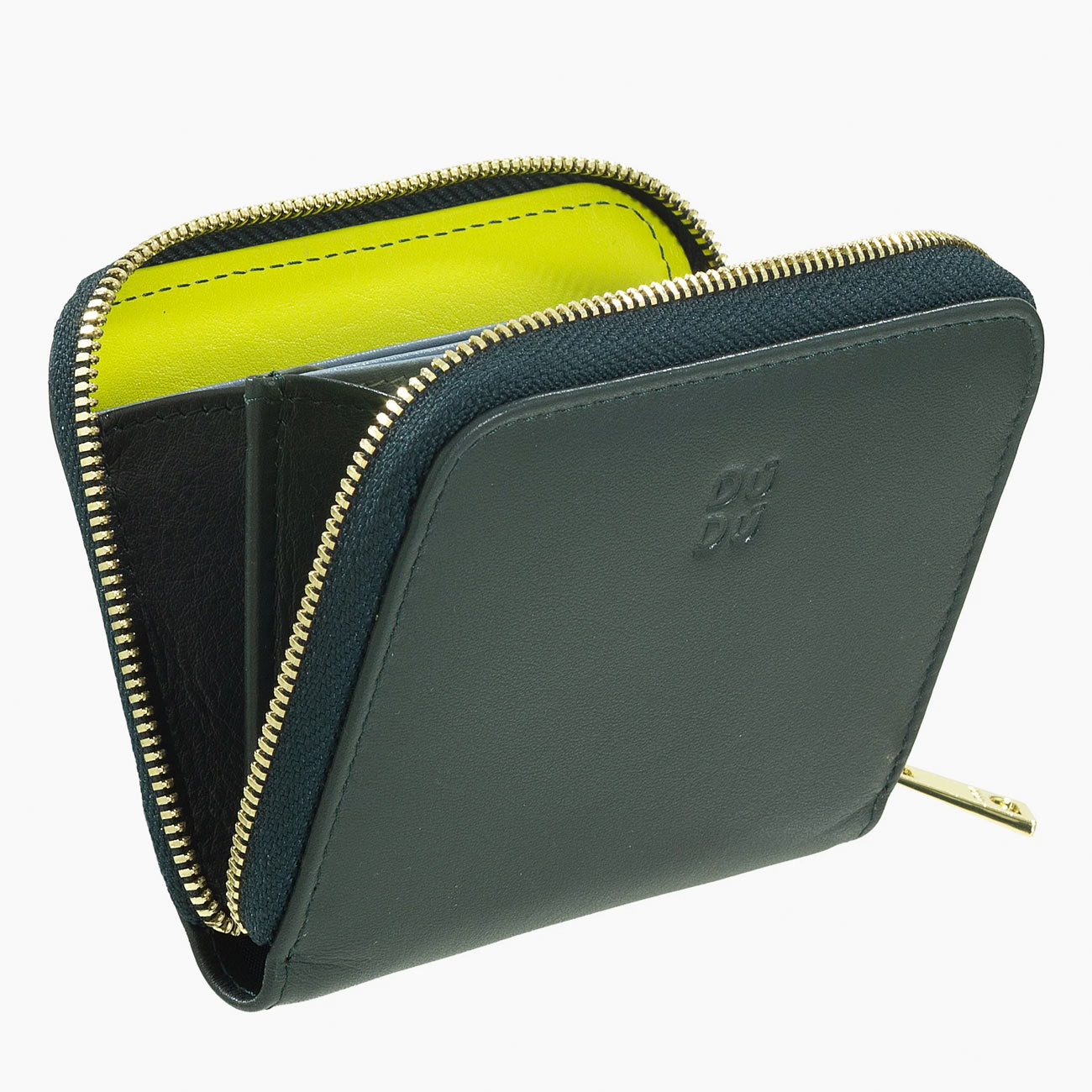 Итальянский кожаный кошелек для пластиковых карт на молнии DuDu серии Hokkaido