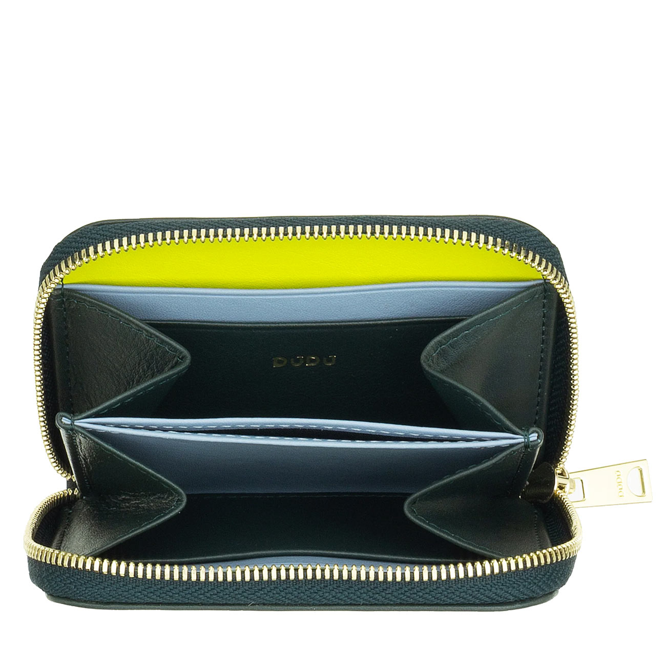 Итальянский кожаный кошелек для пластиковых карт на молнии DuDu серии Hokkaido