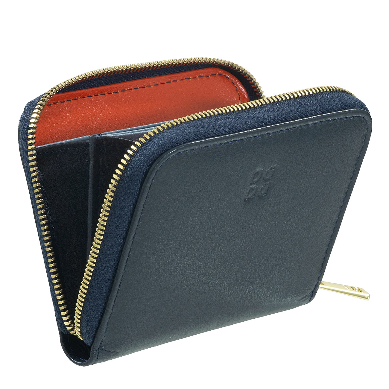 Итальянский кожаный кошелек для пластиковых карт на молнии DuDu серии Hokkaido