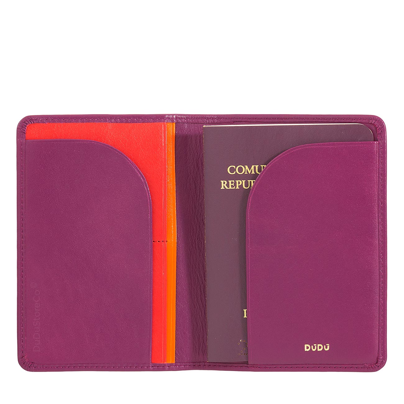 Итальянская цветная кожаная обложка DuDu для паспорта и документов серии Hawaii