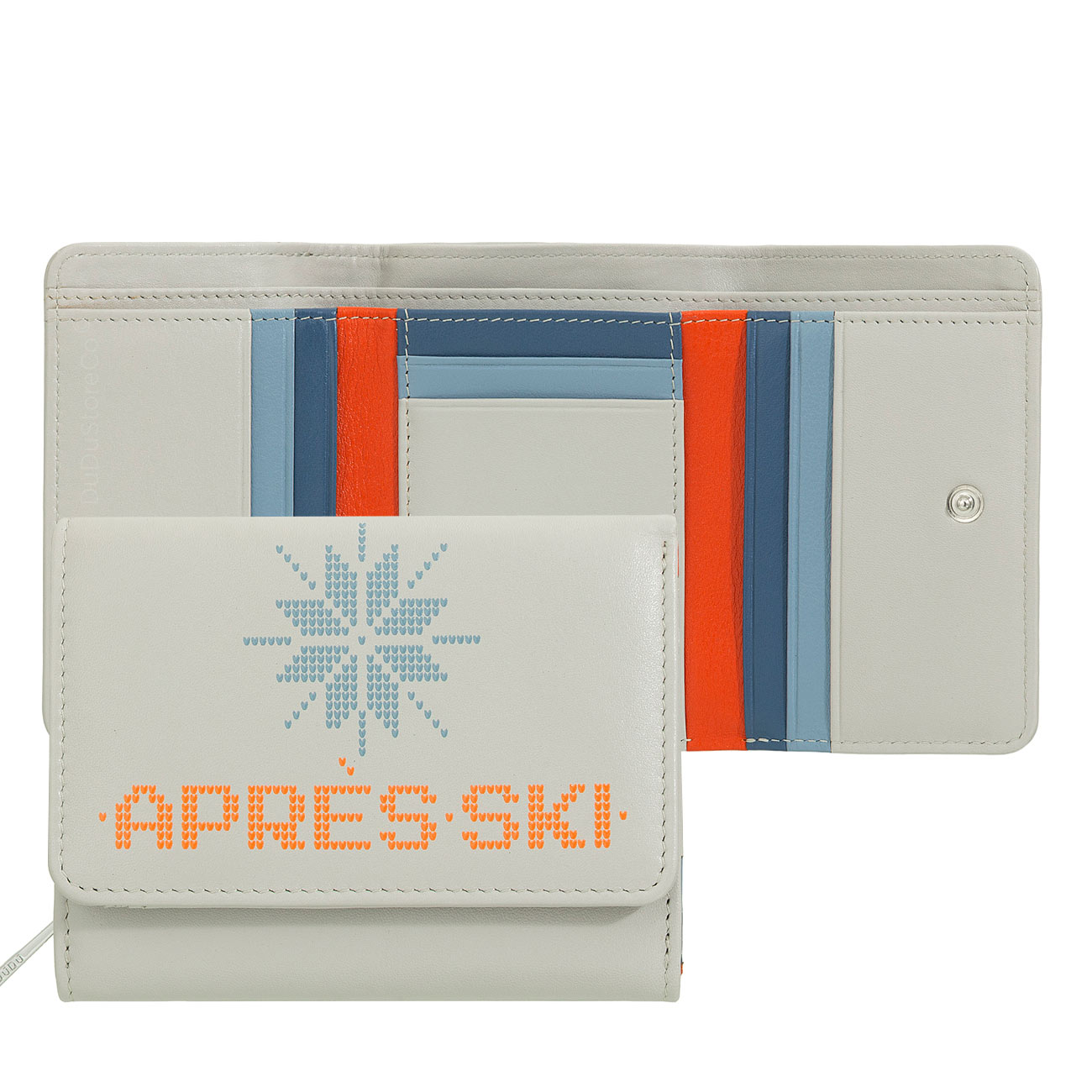 Итальянский цветной кожаный кошелек DuDu серии Pemba